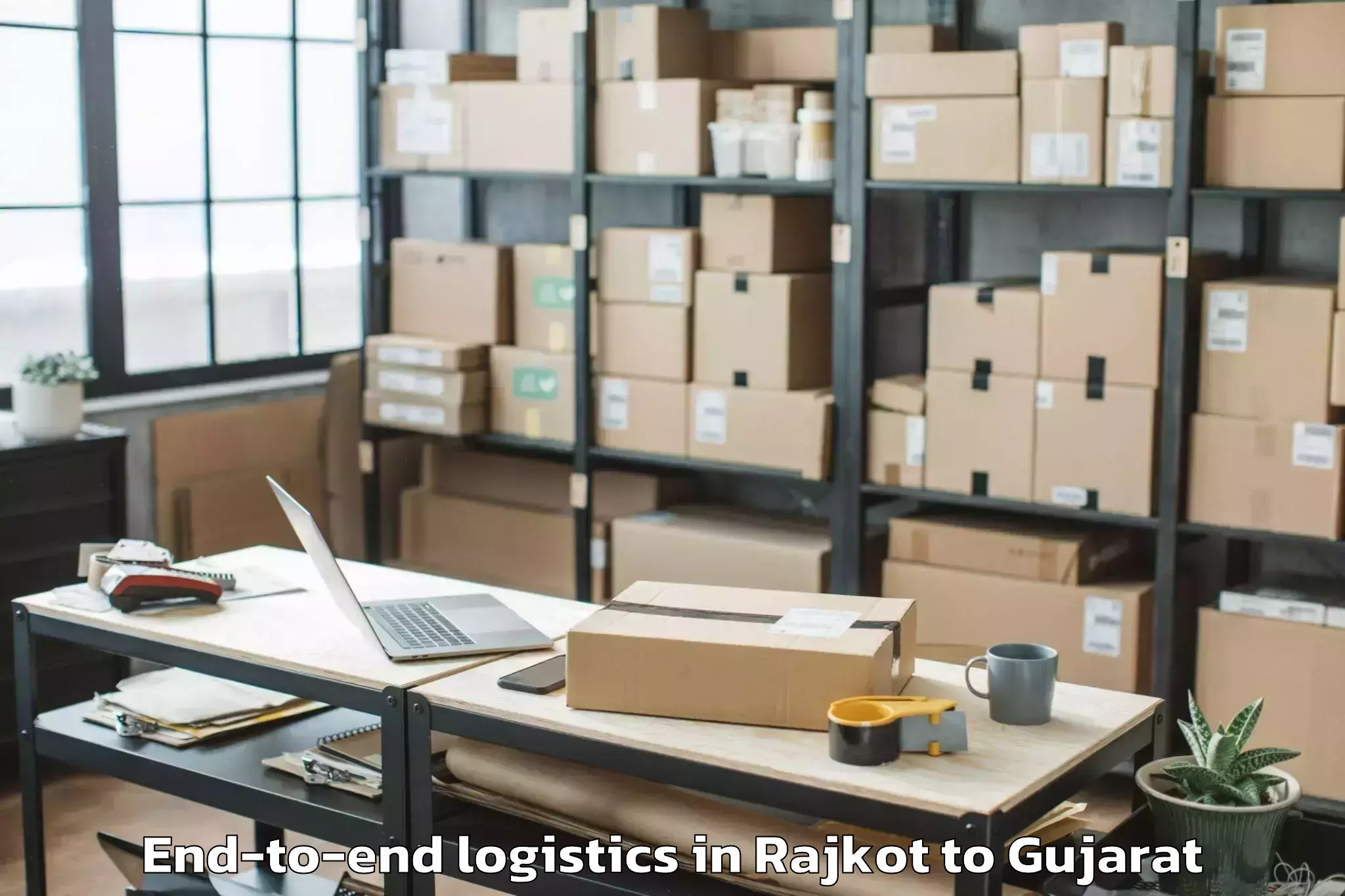 Easy Rajkot to Bhabhar End To End Logistics Booking